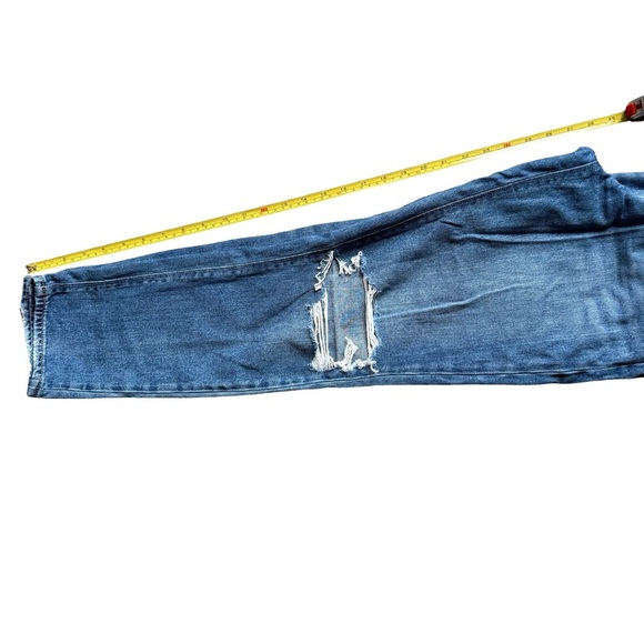 American Eagle Outfitters Blue Distressed Skinny Jeans Size 4 Stretch Streetwear - Picture 8 of 9